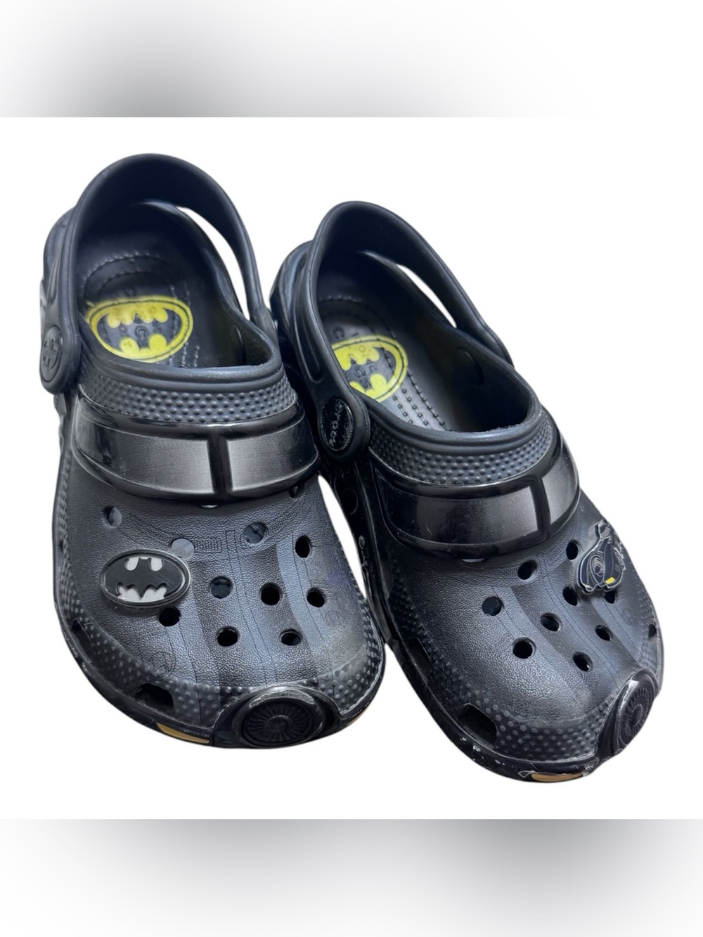 CROCS Toddler Black Batman Slip-On Clog Sandals